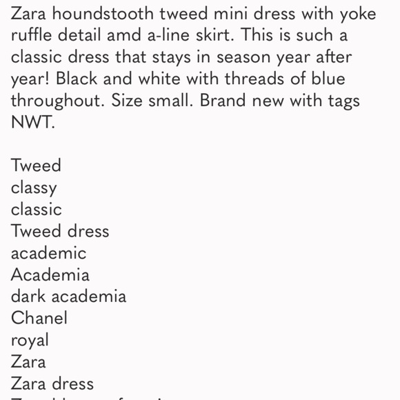 ZARA Woman Houndstooth Flannel Mini Dress - Picture 10 of 10